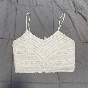 American Eagle white crop top